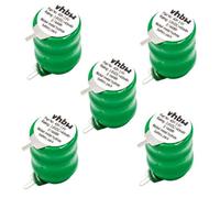 vhbw 5x NiMH pile bouton de remplacement pour type V40H 2 épingles 40mAh 3,6V convient pour les batteries de modélisme etc.