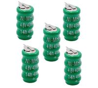 vhbw 5x NiMH pile bouton de remplacement pour type V40H 2 épingles 40mAh 4,8V convient pour les batteries de modélisme etc.