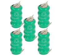 vhbw 5X NiMH Pile Bouton de Remplacement pour Type V40H 3 épingles 40mAh 4,8V Convient pour Les Batteries de modélisme etc.