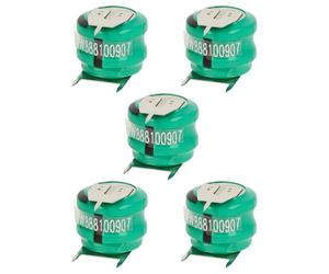 vhbw 5X NiMH Pile Bouton de Remplacement pour Type V80H 3 épingles 80mAh 2,4V Convient pour Les Batteries de modélisme etc.