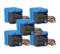 vhbw 5x Pile compatible avec Allen Bradley 1766-L32xxx, 1747-L552 SLC 5/05, 1747-L553 SLC 5/05 système de contrôle (2400mAh, 6V, Li-MnO2)