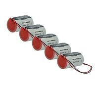 vhbw 5x Pile compatible avec DSC WT4911R, WT8911 ALEXOR système d'alarme, sirène extérieure radio (14500mAh, 3,6V, Li-MnO2)