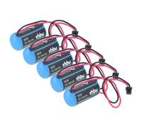 vhbw 5x Pile compatible avec Mitsubishi MELSEC Q173HCPU, Q172HCPU, Q170HBATC, Q25HCPU, Q12PRHCPU système de contrôle (1700mAh, 3V, Li-MnO2)