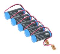 vhbw 5x Pile compatible avec Omron C500, C40P C40PF Series Controls, C500-BAT08 PLC Contrôleur Logique Programmable (2700mAh, 3,6V, Li-MnO2)