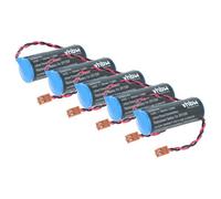 vhbw 5x Pile compatible avec Omron CS1H, CS1 système de contrôle (3500mAh, 3,6V, Li-SOCl2)