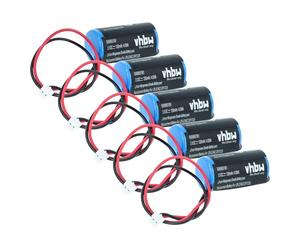 vhbw 5X Pile Remplacement pour Verisure CR-2/3AZ | pour système d'alarme (1350mAh, 3V, Li-MnO2)