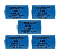 vhbw 5x Piles au lithium ER14250 remplacement pour ER3S, ER4, LS14250, LS3, T04/41, T04/51 - Piles spéciales (1200mAh, 3,6V, Li-SOCl2)