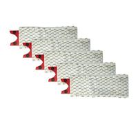 vhbw 5x Serpillères compatible avec Vileda 1-2 Spray balai nettoyant - Tête de rechange, microfibre, gris/blanc
