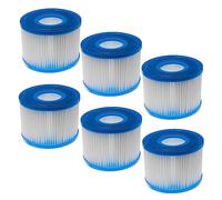 vhbw 6x Cartouche filtrante type S1 compatible avec Intex PureSpa 28403E spa, bain à remous - Filtre de rechange blanc / bleu