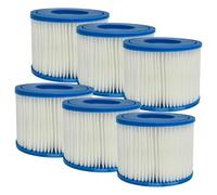 vhbw 6X Cartouche filtrante Type VI Compatible avec Bestway Lay-Z-Spa Hawaii, Monaco, Miami Spa, Bain à remous - Filtre de Rechange Bleu/Blanc