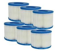vhbw 6x Cartouche filtrante type VI compatible avec Bestway Lay-Z-Spa Siena, Saint Tropez, Vegas spa, bain à remous - Filtre de rechange bleu / blanc