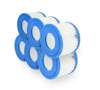 vhbw 6x Cartouche filtrante type VI remplacement pour Bestway 58239-6, 90352E, 58323, 60311 pour spa, bain à remous - Filtre de rechange bleu / blanc