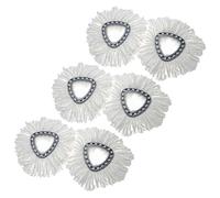 vhbw 6x Serpillères compatible avec Vileda Easy Wring & Clean, Turbo Easy Wring balai nettoyant - Tête de rechange, microfibre, noir / blanc