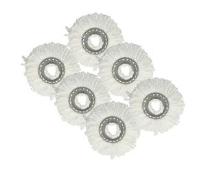 vhbw 6x Serpillères remplacement pour Leifheit 52094 pour balai nettoyant - microfibre, blanc