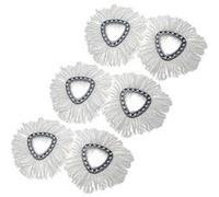 vhbw 6x Serpillères remplacement pour Vileda 152623 pour balai nettoyant - Tête de rechange, microfibre, noir / blanc