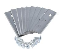 vhbw 9x Lames compatible avec AL-KO Robolinho 500 E, 300 E, 1150 SE, 500 I | pour 500 W tondeuse - Lames de rechange, argenté, métal