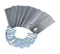 vhbw 9x Lames compatible avec ECHO Robotics | tondeuse - Lames de rechange, argenté, acier inox