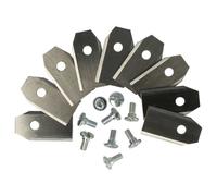 vhbw 9x Lames compatible avec Flymo EasiLife 800, 350, 500, 200 tondeuse - Lames de rechange, argenté, acier