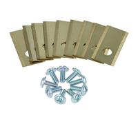 vhbw 9x Lames compatible avec Practixx tondeuse - Lames de rechange, or/argenté, apatite de titane