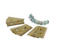 vhbw 9x Lames compatible avec Worx Landroid WA0176, WA0190, WG754E, WG791E tondeuse - Lames de rechange, or, acier (revêtement en titane)