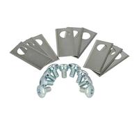 vhbw 9x Lames compatible avec Worx Landroid WR141E, WR142E, WR143E, WR130E tondeuse - Lames de rechange, argenté, acier inox