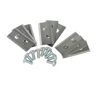 vhbw 9x Lames compatible avec Worx Landroid WR168E, WR169E, WR167E, WR184E, WR202E tondeuse - Lames de rechange, argenté, acier