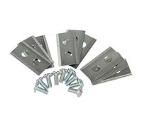 vhbw 9x Lames compatible avec Worx Landroid WR206E, WR202E.X, WR208E, WR205E, WR206E.X tondeuse - Lames de rechange, argenté, acier