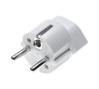 vhbw Adaptateur voyage pour prise type J, SN 441011 (connecteur euro vers prise suisse / CH) - blanc, max. 250 V / 2500 W