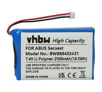 vhbw Batterie compatible avec ABUS Secvest FUAA50000, FUAA50100, FUAA50500 système d'alarme (2500mAh, 7,4V, Li-polymère)