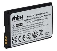 vhbw Batterie compatible avec Philips Pocket Memo DPM8500, DPM8100, DPM6000, DPM7000, DPM8000 dictaphone (1250mAh, 3,7V, Li-ion) - Remplacement pour 8403 810 00011 ACC8100