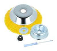 vhbw Brosse à désherber universelle en nylon pour outil de jardin, débroussailleuse avec raccord jusqu'à 25 mm - Ø 20 cm - kit d'accessoires