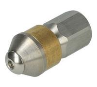 vhbw buse nettoyeur tuyaux compatible avec Kränzle jet haute pression - acier inoxydable, filetage interne 1/8", Rotatif, or / argenté