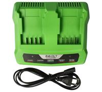 vhbw Chargeur double compatible avec Stiga SMT 24 AE batteries Li-ion d'outils