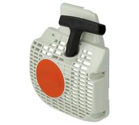 vhbw Corde et lanceur remplacement pour Stihl 1123-080-2104, 1123-080-2100, 1123-080-1802 pour Tronçonneuse - Starter, 17 x 13,8 x 5 cm noir/blanc