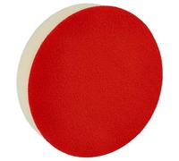 vhbw Eponge de polissage remplacement pour Bosch 2608613005 pour ponceuses excentriques et à vibration - 13 cm diam. de travail, blanc / rouge