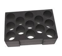 vhbw Insert pour cartouches de mousse compatible avec Bosch Sortimo L-Boxx 374 coffre de transport - Garniture pour 13 cartouches, noir