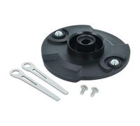 vhbw Kit accessoires 3 pièces compatible avec Einhell GC-CT18/24 tondeuse à gazon - 1x disque porte-lame, 2x lame + vis noir / argenté