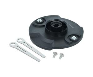 vhbw Kit accessoires 3 pièces compatible avec Einhell GE-CT 18 LI ab 2017, P tondeuse à gazon - 1x disque porte-lame, 2x lame + vis noir / argenté