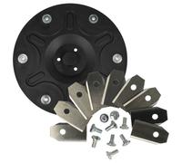 vhbw Kit accessoires compatible avec Segway Navimow i208 AWD tondeuse à gazon - 1x disque porte-lame, 9x lame + vis