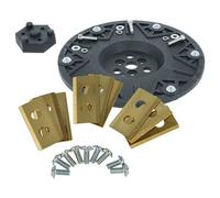 vhbw Kit d'accessoires compatible avec Worx Landroid S&M S300, S450, S390 tondeuse à gazon - 1x disque porte-lame, 9x lame + vis, or / noir