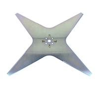 vhbw Lame (4 étoile) compatible avec Stiga tondeuse - Lame de rechange, gris, acier