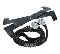 vhbw lame, courroie de transmission remplacement pour John Deere 82004341-0 | 82004340-0 pour tondeuse à gazon, noir