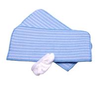vhbw Lot de 3 Lingettes (1x chiffon en coton, 2x chiffon microfibre) comme Dirt Devil 0319001 balai vapeur, serpillière