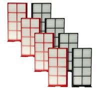vhbw Lot de filtres Compatible avec Zehnder ComfoAir 225, 200 Appareil de Ventilation - Filtre à air G4 / F7 (8 pcs), Blanc/Rouge/Noir