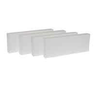 vhbw Lot de filtres compatible avec Zehnder Paul Novus 300 | 450 appareil de ventilation - Filtre à air G4 / F7 (4 pcs), 48 x 18 x 10 cm, blanc