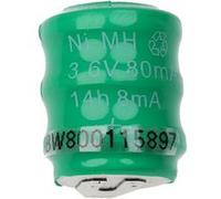 vhbw NiMH Pile Bouton de Remplacement pour Type 3/V80H 2 épingles 80mAh 3,6V Convient pour Les Batteries de modélisme etc.