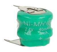 vhbw NiMH Pile Bouton de Remplacement pour Type V40H 3 épingles 40mAh 2,4V Convient pour Les Batteries de modélisme etc.