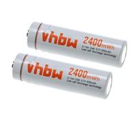 vhbw Piles Rechargeables AA Mignon (AA), 2 pcs pour Divers appareils (650mAh, 3,7V, Li-ION)