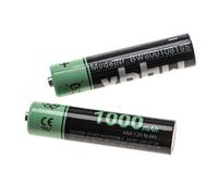 vhbw Piles rechargeables AAA, 2 pcs compatible avec Sony MDR-NC200D, MDR-RF4000, MDR-RF800R (1000mAh, 1,2V, NiMH)