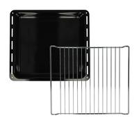 vhbw 2x 1x plaque de four, 1x grille (kit de 2 pièces) compatible avec Ikea 9497130****, FOV10P, FOV9, FOV9S, BEJUBLAD four - 42,2 x 37 x 5 cm